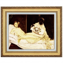 マネ 『オランピア』 4号 額装 立体複製名画 西洋絵画 レプリカ