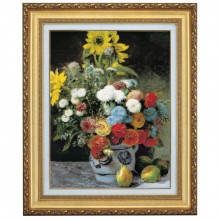立体複製名画 ルノワール「陶製ポットに生けられた花」4号|複製名画　ゴッホ、モネなど海外画家をご紹介|アートの友社
