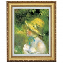 ルノワール 「麦わら帽子を被った少女」 4号 立体複製名画 【5％ポイント還元中】|複製名画　ゴッホ、モネなど海外画家をご紹介|アートの友社