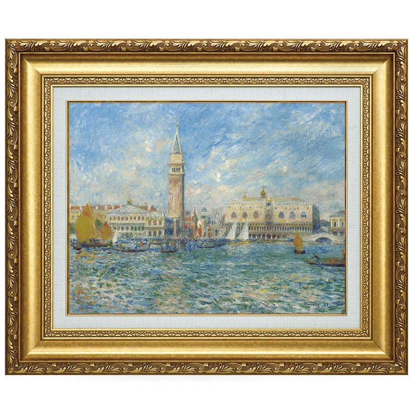 【】ヴェネツィア 絵画 オーダー作品 ルノワール 「ヴェネツィアのパラッツォ・ドゥッカーレ」 6号