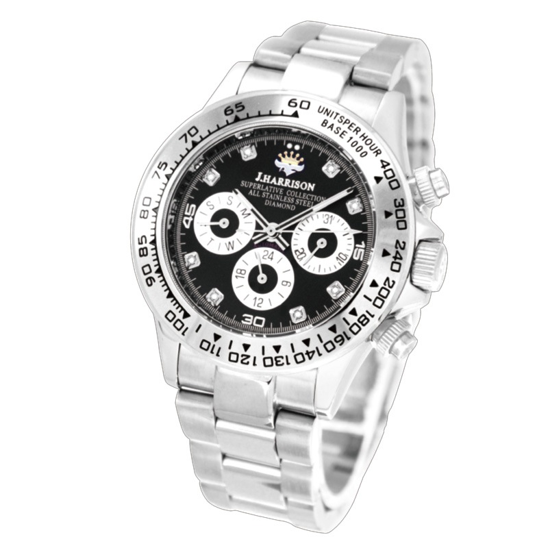 ☆天然ダイヤ　腕時計☆ イギリスデザイン 天然ダイヤ 8石自動巻時計 : 時計 トケイ