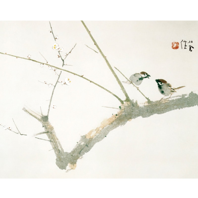 竹内栖鳳『梅園』額 : アートの友社 竹内栖鳳『梅園』額 113513