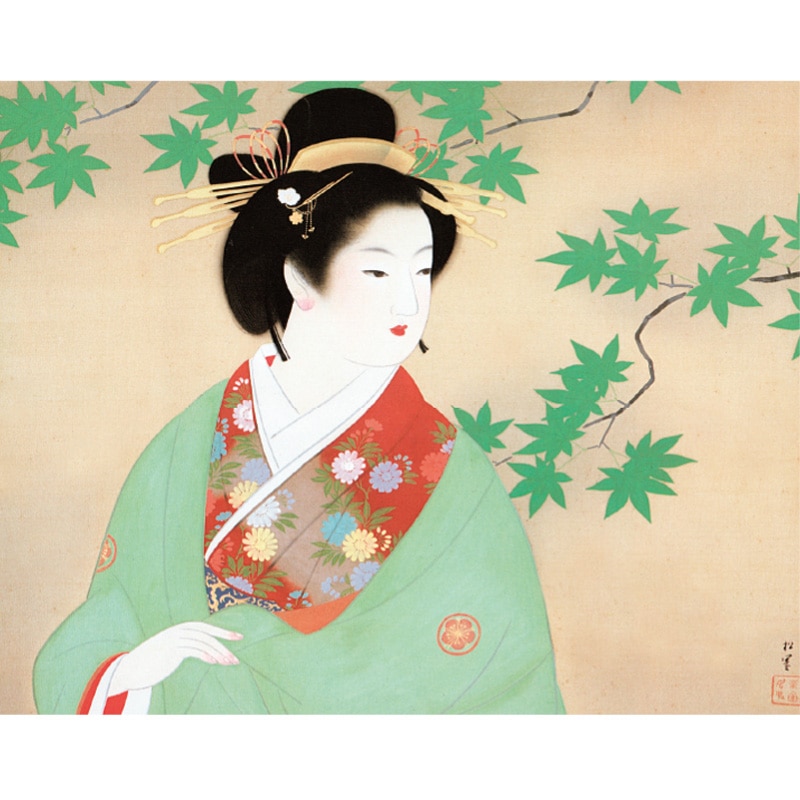 上村松園『清韻』額 : アートの友社 上村松園『清韻』額 111519