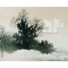 川合玉堂『斜陽』額【ポイント５％還元中】|複製 掛軸 横山大観・伊藤若冲など日本画をご紹介|アートの友社