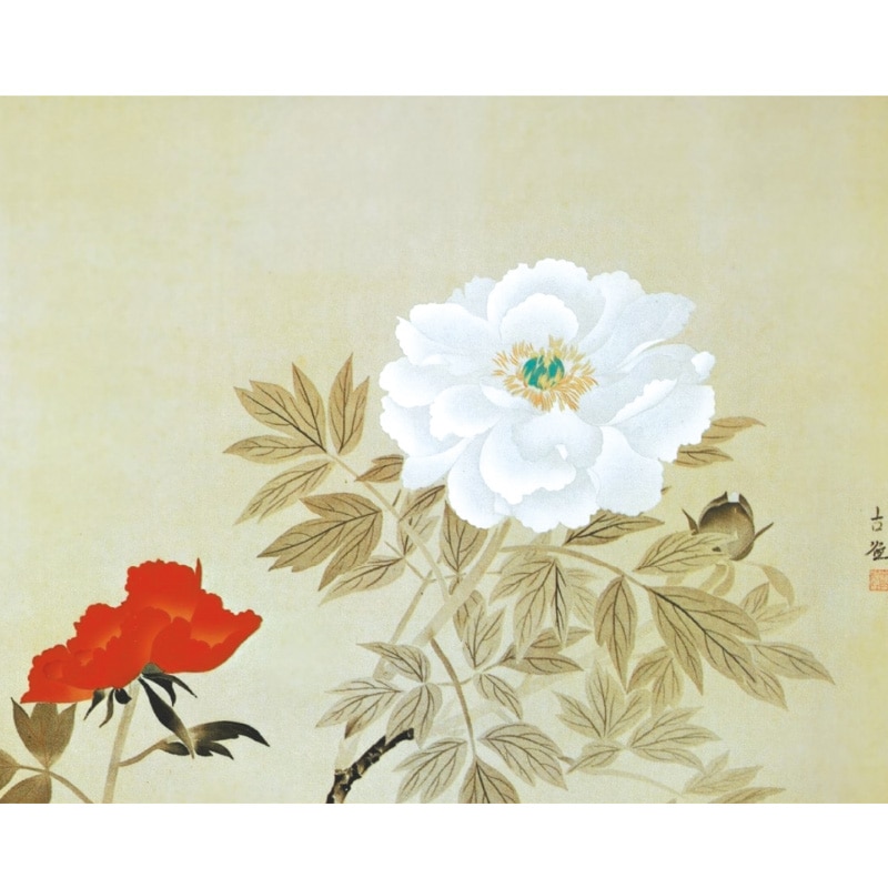 小林古径『牡丹』額 : アートの友社 小林古径『牡丹』額 113103