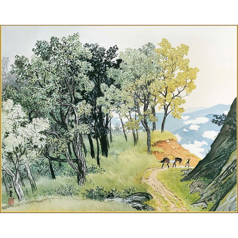 川合玉堂『山雨一過』夏 額 : アートの友社 川合玉堂『山雨一過』夏 額