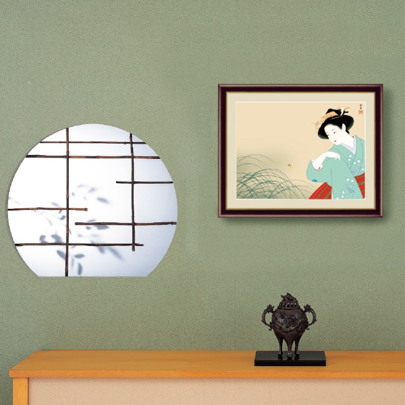 模写/上村松園/美人図/春美人画/桜下美人図/掛軸☆宝船☆AI-395 模写/上村松園/美人図/春美人画/桜下美人図/掛軸☆宝船☆