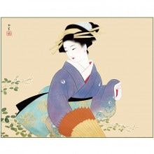 【最終値下げ】上村松園「娘深雪」リトグラフ 証明シール有 日輝版画工房 掛軸 楽天市場】上村松園 娘深雪 2001 シルクスクリーン 上村淳之