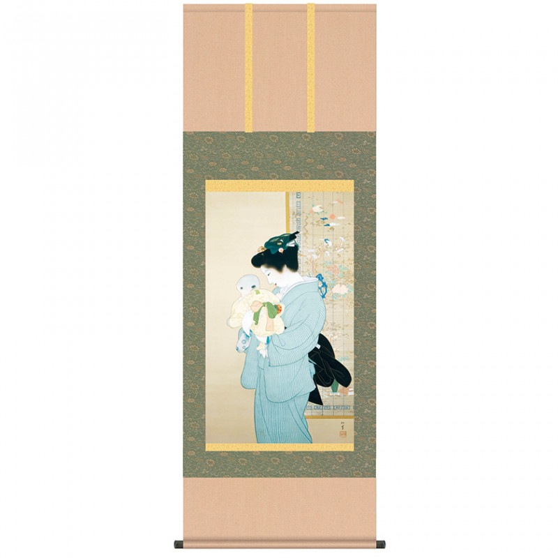 上村松園 母子（ぼし） 掛軸【ポイント5％還元中】 : アートの友社