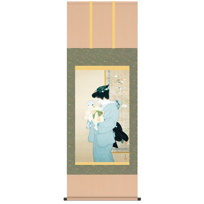 上村松園 母子（ぼし） 掛軸【ポイント5％還元中】 : アートの友社