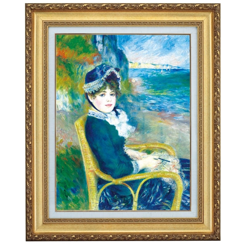 ルノワール　【海辺にて】複製画 ルノワール 「海辺にて」 10号 立体複製名画【ポイント5％還元中
