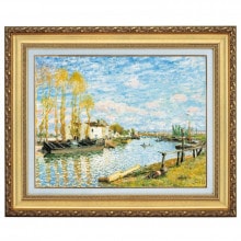 シスレー 「川のある風景」 10号 立体複製名画 【5％ポイント還元中