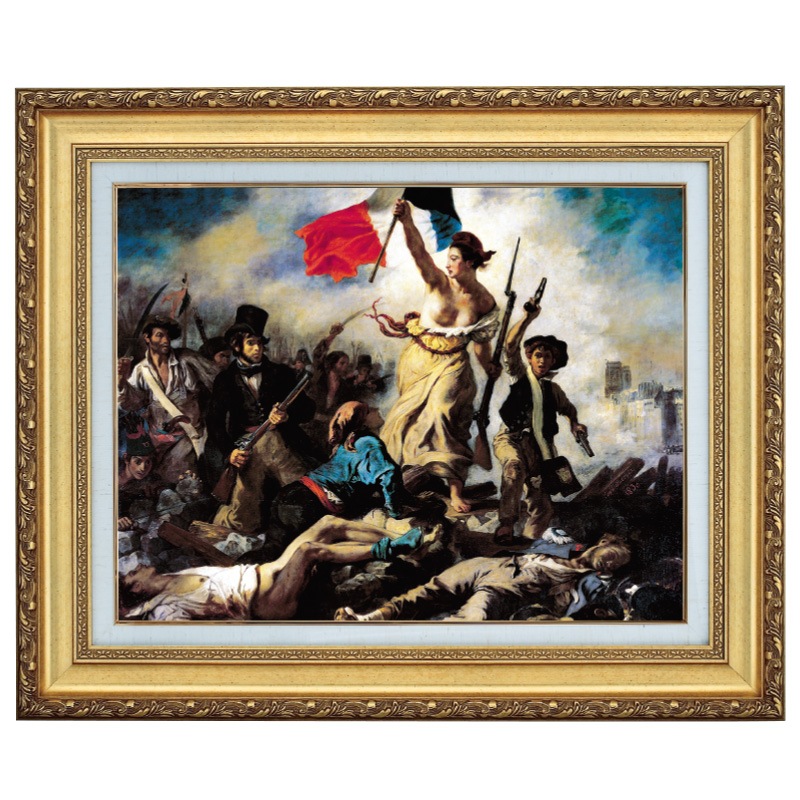 ドラクロワ 『民衆を導く自由の女神』 4号 額装 立体複製名画 西洋絵画