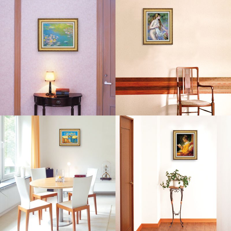 クリムト 『バラの咲く果樹園』 10号 額装 立体複製名画 西洋絵画