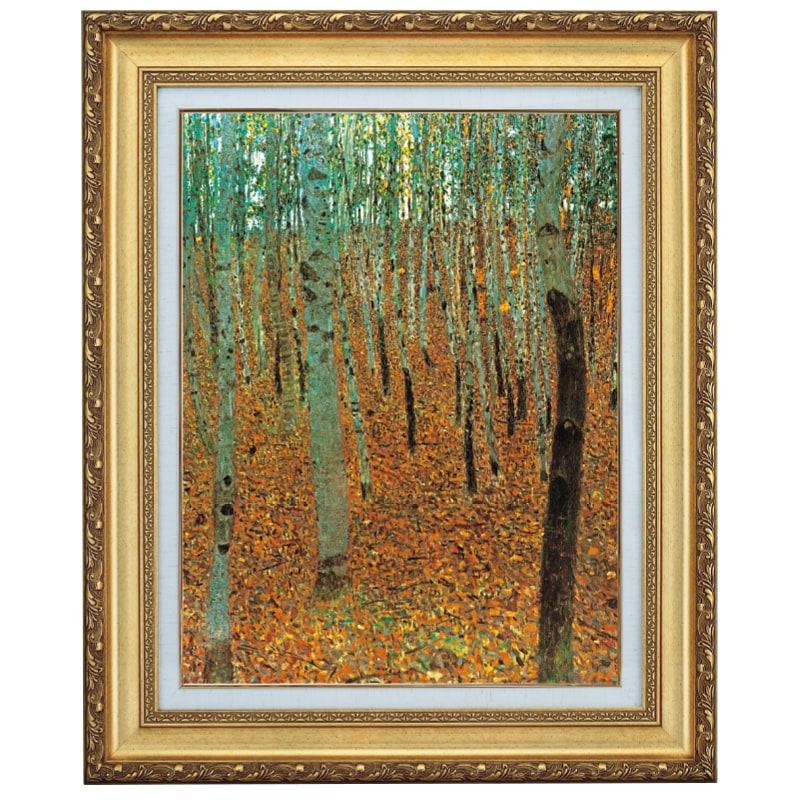 クリムト 『ブナ林』 10号 額装 立体複製名画 西洋絵画 レプリカ
