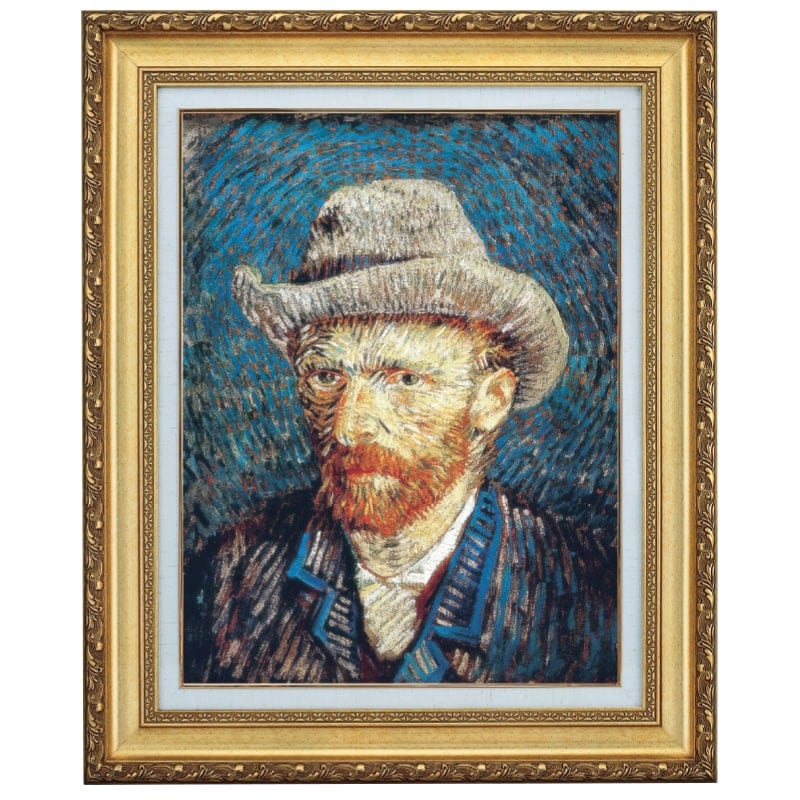 ゴッホ 「自画像」 10号 西洋絵画 立体複製名画 【5％ポイント