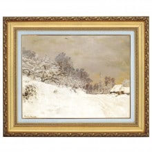 立体複製名画 モネ 「オンフルール近くの雪景色」 4号|複製名画　ゴッホ、モネなど海外画家をご紹介|アートの友社