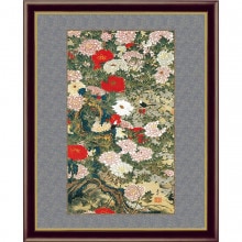 伊藤若冲 動植綵絵 牡丹小禽図 額 美術品 インテリア レプリカ グッズ - アートの友社【ポイント５％還元中】|複製 掛軸 横山大観・伊藤若冲など日本画をご紹介|アートの友社