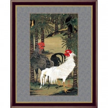 伊藤若冲 動植綵絵 棕櫚雄鶏図 額 美術品 インテリア レプリカ グッズ - アートの友社【ポイント５％還元中】|複製 掛軸 横山大観・伊藤若冲など日本画をご紹介|アートの友社