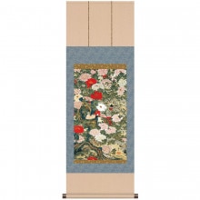 伊藤若冲 動植綵絵 牡丹小禽図 掛軸 美術品 インテリア レプリカ グッズ - アートの友社|複製 掛軸 横山大観・伊藤若冲など日本画をご紹介|アートの友社
