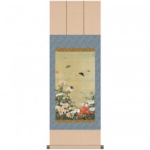 伊藤若冲 動植綵絵 芍薬群蝶図 掛軸 美術品 インテリア レプリカ グッズ - アートの友社　【ポイント５％還元中】|複製 掛軸 横山大観・伊藤若冲など日本画をご紹介|アートの友社