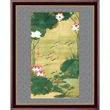 伊藤若冲 動植綵絵 蓮池遊魚図 額 美術品 インテリア レプリカ グッズ - アートの友社【ポイント５％還元中】|複製 掛軸 横山大観・伊藤若冲など日本画をご紹介|アートの友社