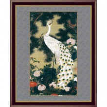 伊藤若冲 動植綵絵 老松孔雀図 額 美術品 インテリア レプリカ グッズ - アートの友社|複製 掛軸 横山大観・伊藤若冲など日本画をご紹介|アートの友社