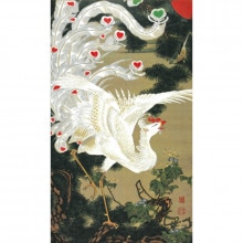 雪中錦鶏図 額装 伊藤若冲 カラー複製絵画コレクション 美術品