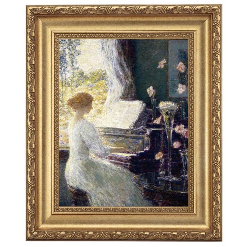 チャイルド・ハッサム 『ソナタ』 4号 額装 立体複製名画 西洋絵画