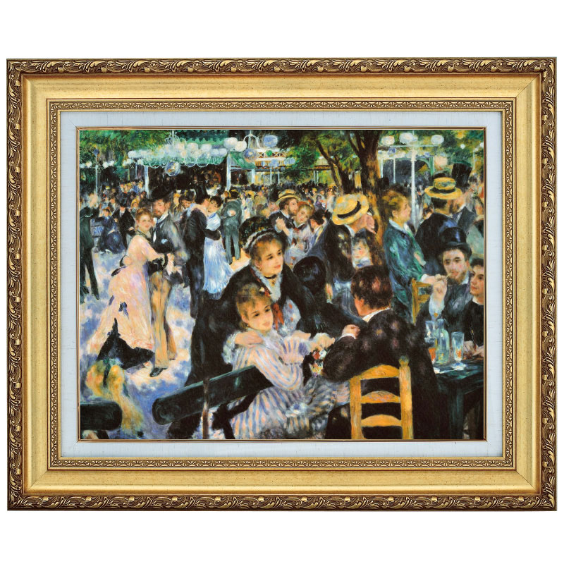 現代アート 額縁付き 絵画 ワールドアートコレクション ノルテ フラグメンツ ルノワール 作品 ムーラン・ド・ラ・ギャレット 10号 立体複製