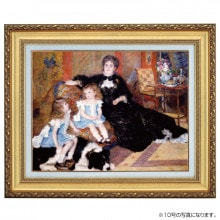 ルノワール 作品 シャンパンティエ夫人と子供たち 4号 立体複製名画 絵画 額付き インテリア|複製名画　ゴッホ、モネなど海外画家をご紹介|アートの友社