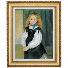 ルノワール 「ルグラン嬢」 4号 立体複製名画 絵画 額付き インテリア 【ポイント５％還元中】|複製名画　ゴッホ、モネなど海外画家をご紹介|アートの友社