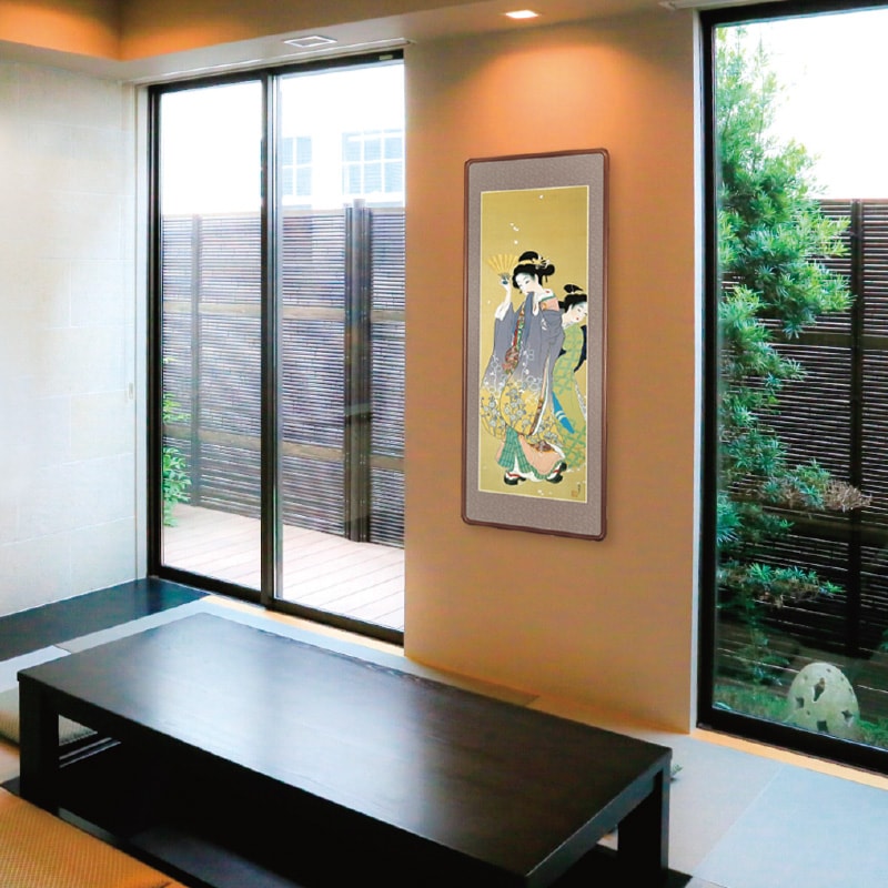 上村松園『桜可里図』高級額 : アートの友社 上村松園『桜可里図』高級