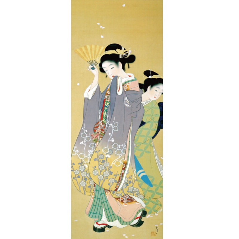 上村松園『桜可里図』高級額 : アートの友社 上村松園『桜可里図』高級