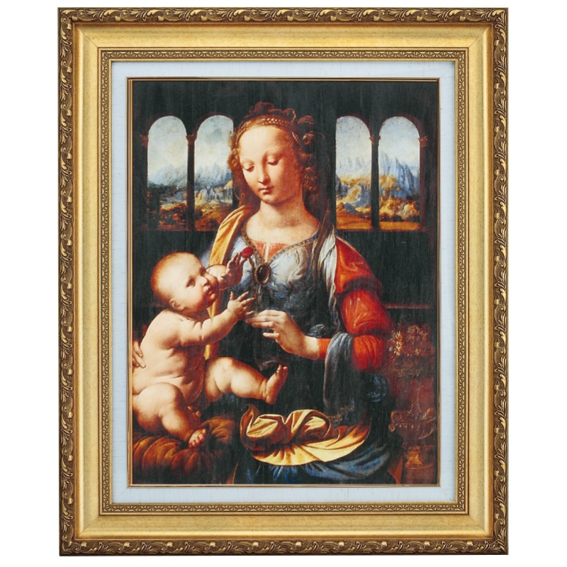 ダ・ヴィンチ 最後の晩餐 立体複製名画 美術品 レプリカ 絵画 額付き