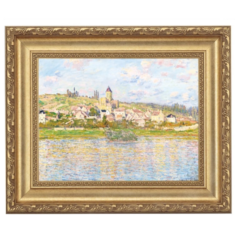 モネ 『ヴェトゥイユ』 4号 額装 立体複製名画 西洋絵画 レプリカ