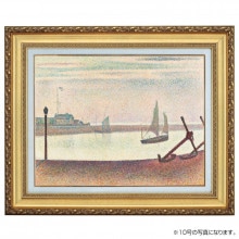 スーラ 『灰色の天気、グランド・ジャット島』 4号 額装 立体複製名画