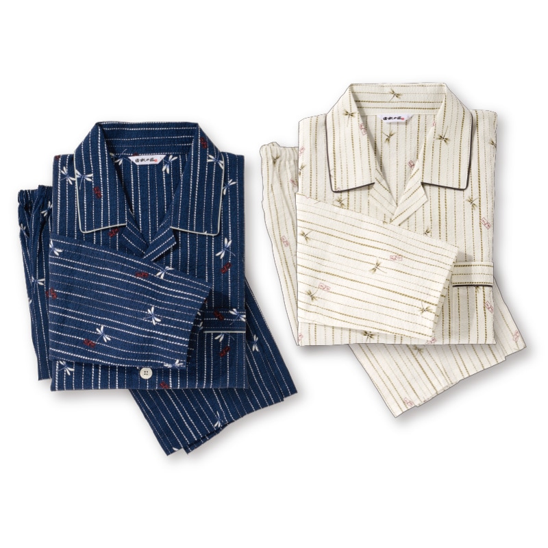 夏パジャマ 日本製 遠州捺染和柄 パジャマ 2色組 寝間着 メンズ 紳士服 シニア 男性 和柄 寝巻き 綿100％ ベージュ ネイビー コットン100 ホームウェア ナイトウェア シニアファッション 40代 50代 60代 70代 80代 父の日 お父さん 春夏　fri　p16931 日本製遠州捺染和柄 パジャマ2色組 : 日本製遠州捺染和柄 パジャマ2色