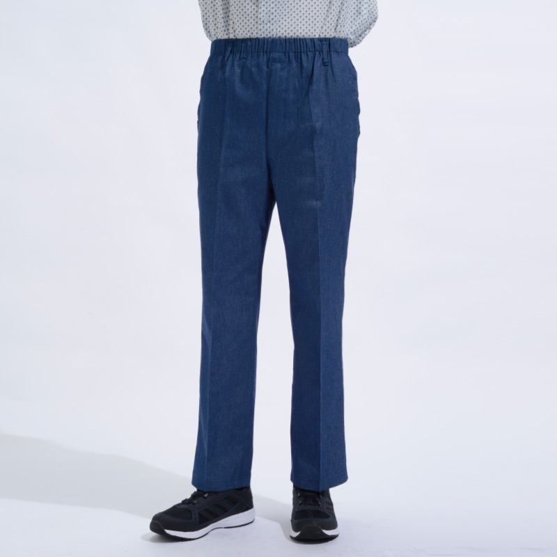 広島産デニムウエスト らくらくパンツ2色組 : 広島産デニムウエスト