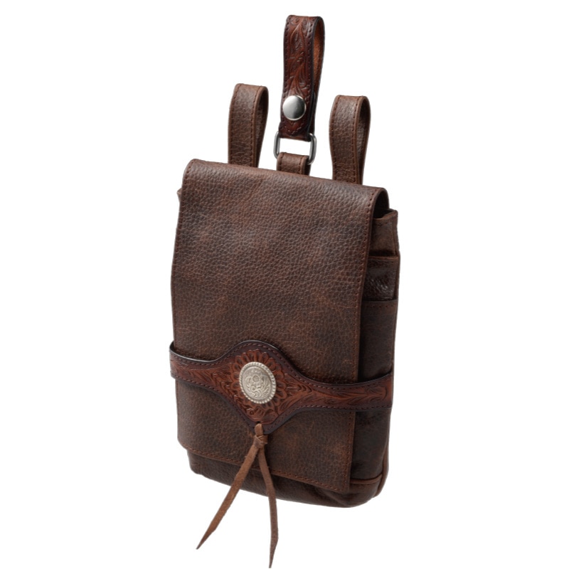 オールドコーチvintage タンレザー ベルトポーチ　ケース フラップ式 フラップベルトポーチ｜PORCO ROSSO