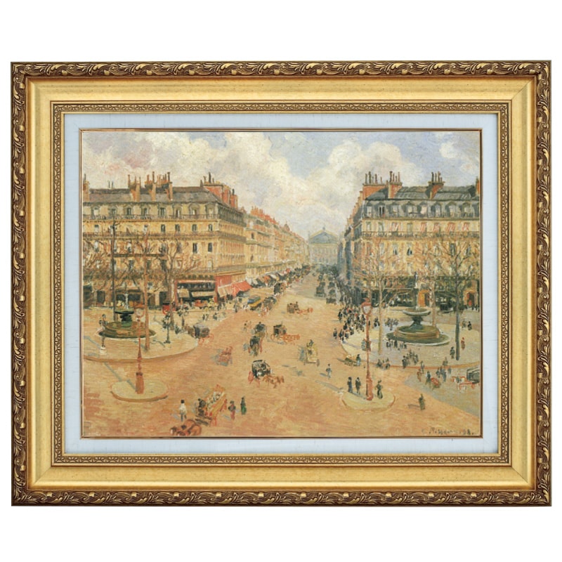 ピサロ 「朝のオペラ通り」 10号 立体複製名画 : アートの友社 立体