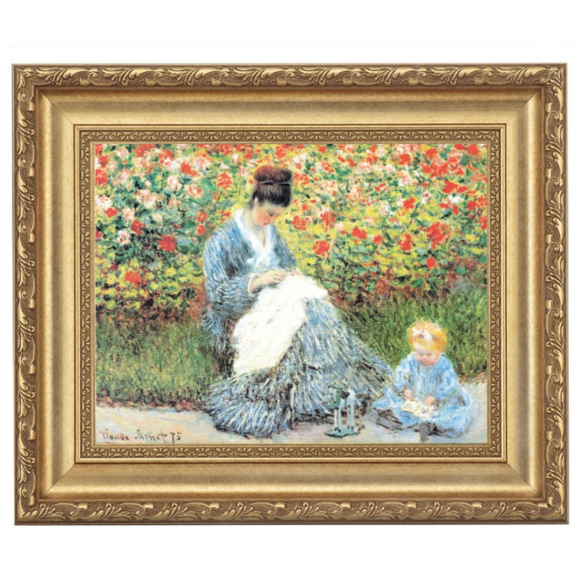 モネ 「カミーユ・モネと子供」 4号 立体複製名画 【5％ポイント