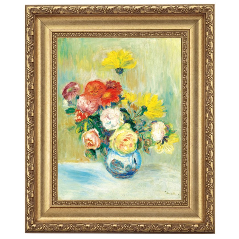ルノワール 「花瓶のバラとダリア」 4号 立体複製名画 【5％ポイント還元中】|複製名画　ゴッホ、モネなど海外画家をご紹介|アートの友社