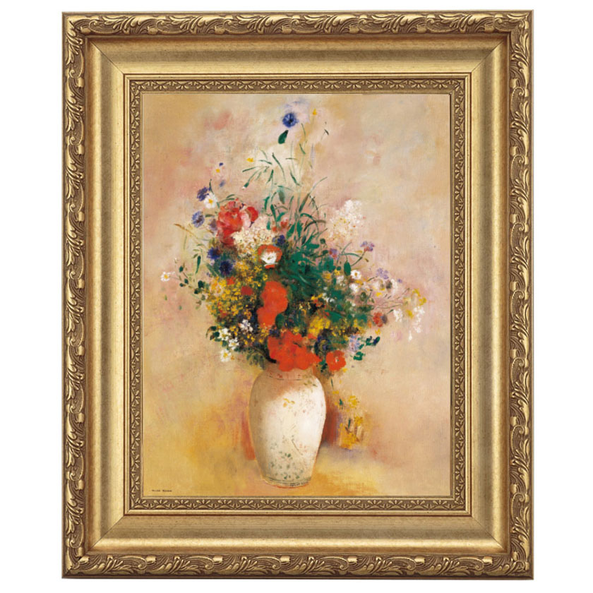 インテリア絵画 ルドン「花瓶の花」
