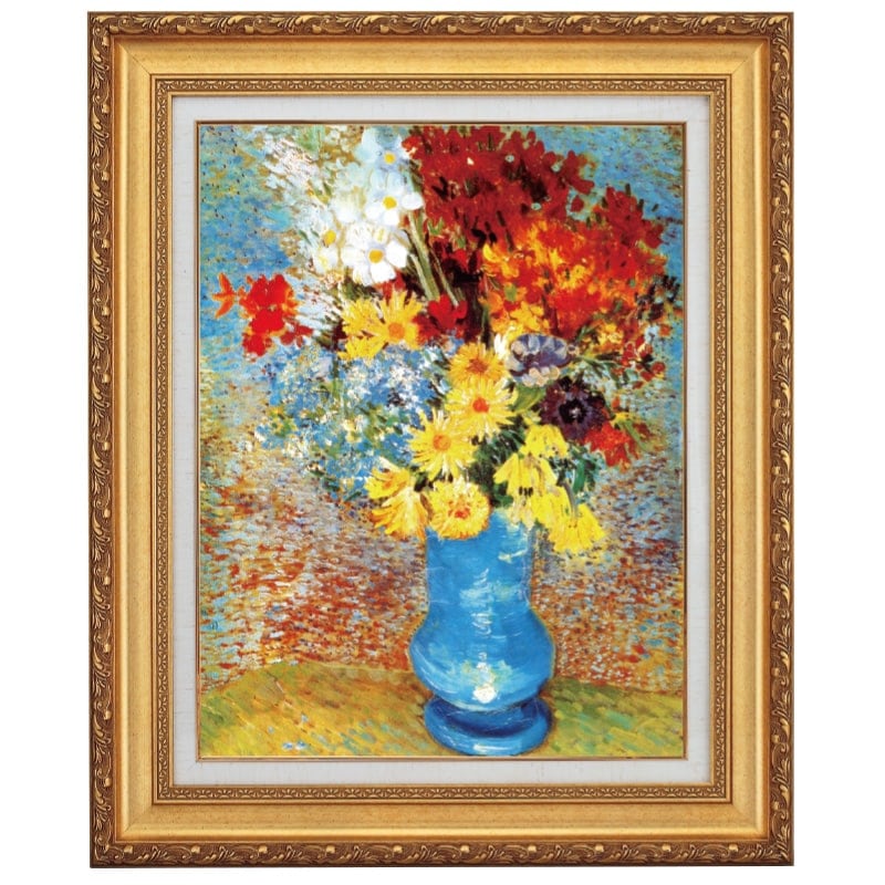 ゴッホ 「青い花瓶の花」 10号 立体複製名画 : アートの友社 立体複製