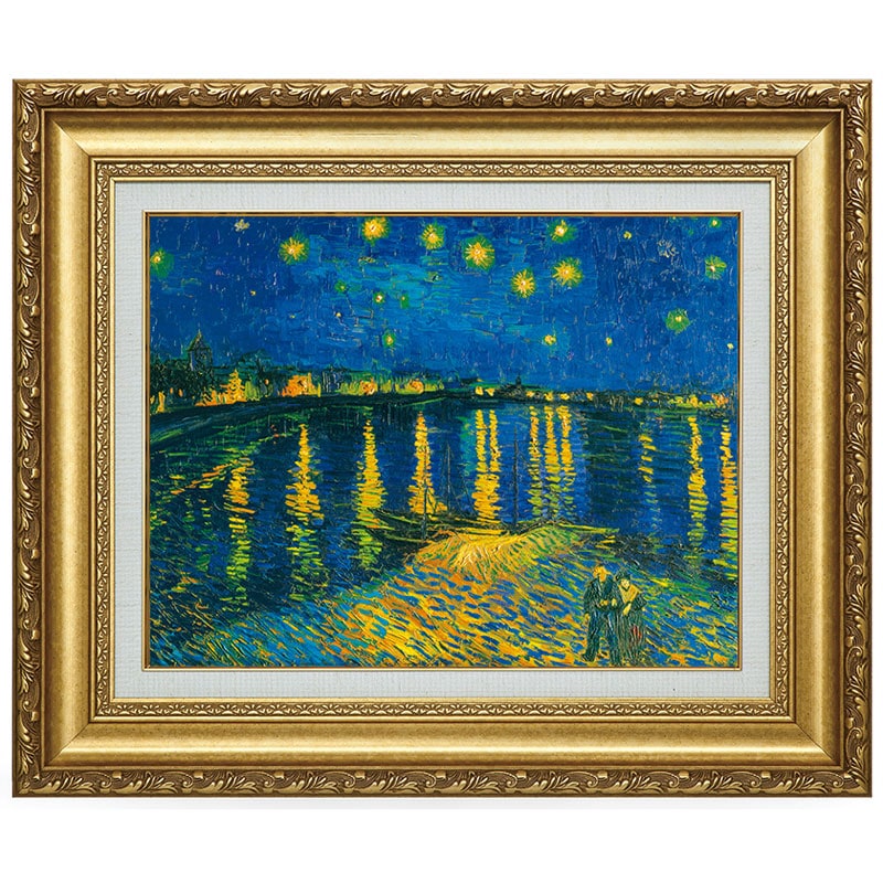 ゴッホ 「ローヌ川の星月夜」 6号 立体複製名画 : アートの友社 310037