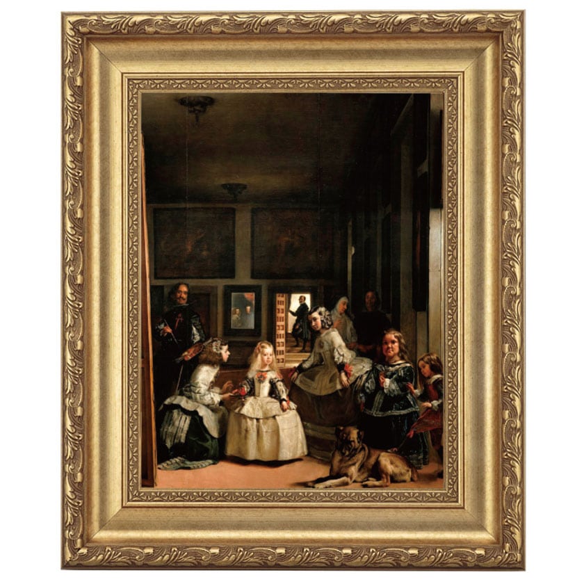 古典的な女性たちの集い 絵画　壁飾り ベラスケス 「女官たち」 6号 立体複製名画 【5％ポイント還元中