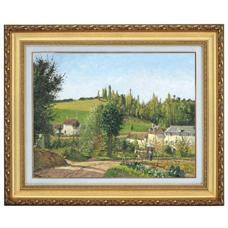 複製画　カミーユ・ピサロ「ポン・ロワイヤルとパヴィヨン・ド・フロール」」 立体複製名画 カミーユ・ピサロ「ポントワーズ近くの村」6号 : アート