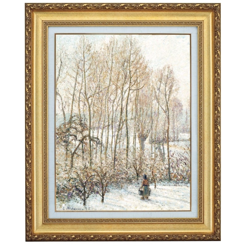 カミーユ・ピサロ 「雪に映える朝陽」 10号 立体複製名画 : アートの友