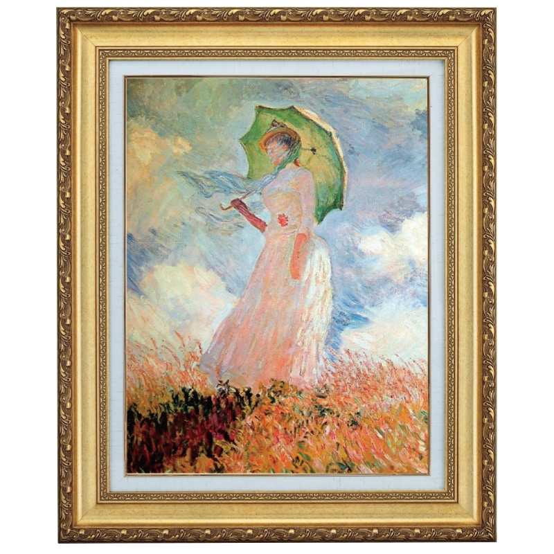 立体複製名画 クロード・モネ「日傘を持つ女」4号【ポイント5％還元中